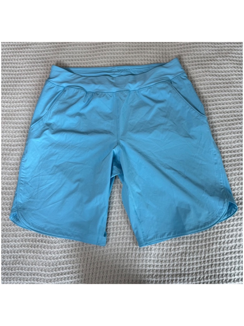 Lands End 11" Swim Board Shorts With Panty Womens 16 Light Blue Modest Bottoms
